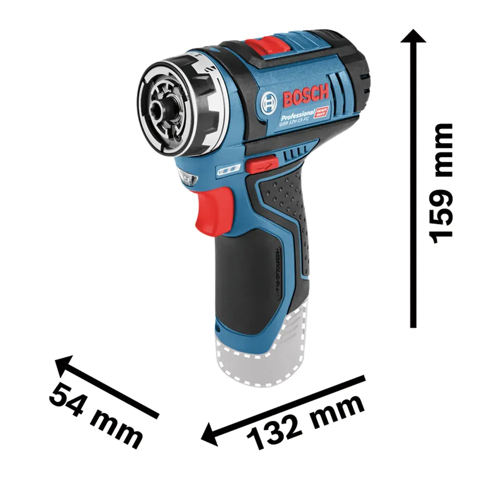 Bosch GSR 12V-15 FC 12V 2Ah Batteridriven borrskruvdragare