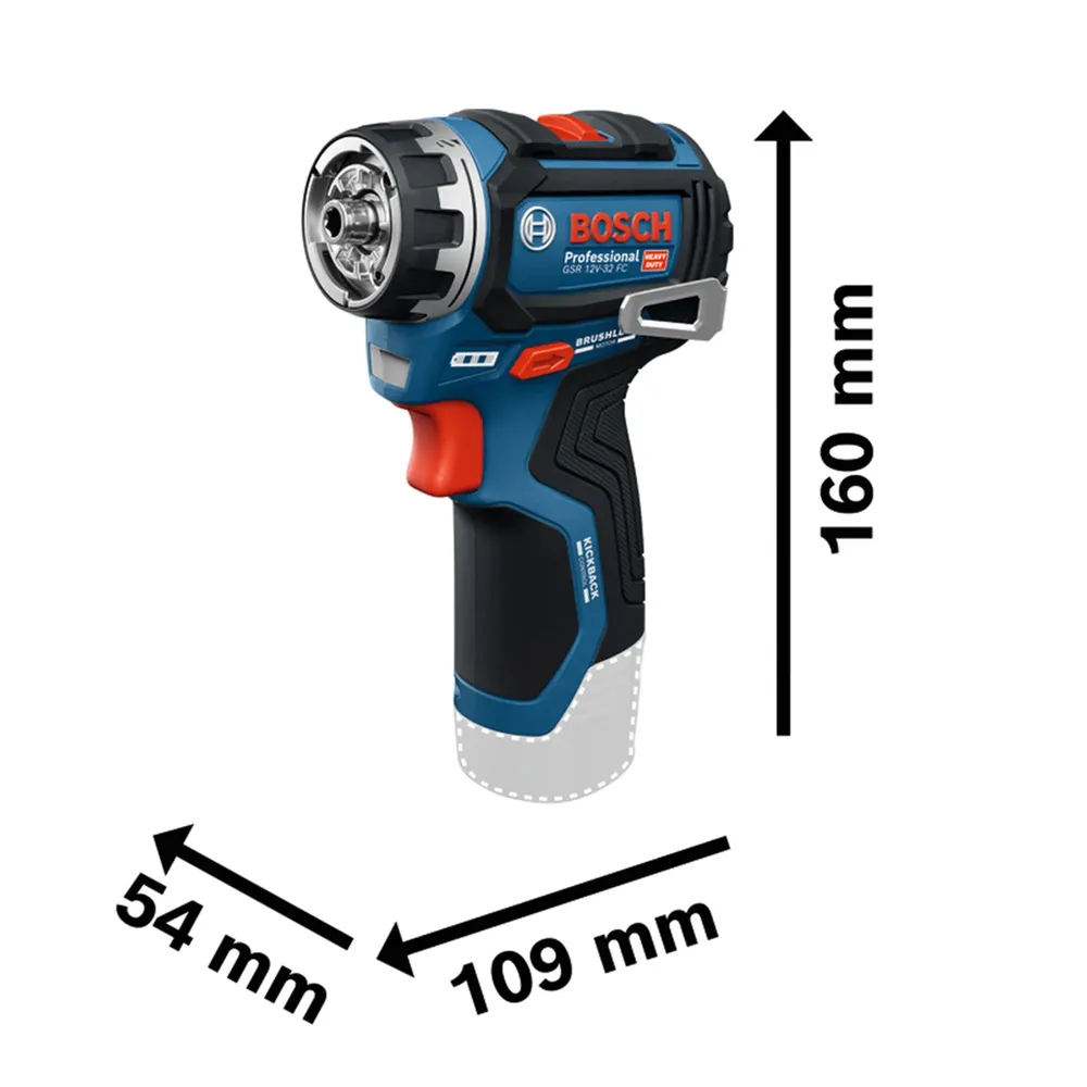 Bosch GSR 12V-32 FC PRO 12V 2Ah Batteridriven borrskruvdragare