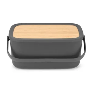 Brabantia Brödlåda med skärbräda 39,5 cm, grå
