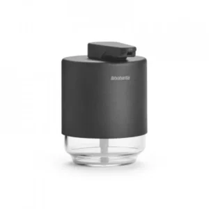 Brabantia Dispenser för flytande tvål MINDSET 200 ml, mineralgrå, stål och glas