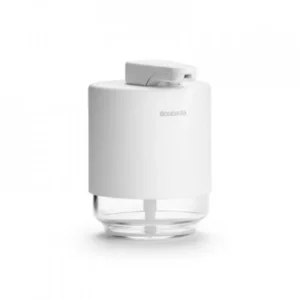 Brabantia Dispenser för flytande tvål MINDSET 200 ml, mineralvit, stål och glas