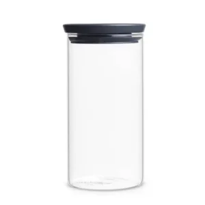 Brabantia Köksförvaringsburk 1,1 l, med grått lock, glas