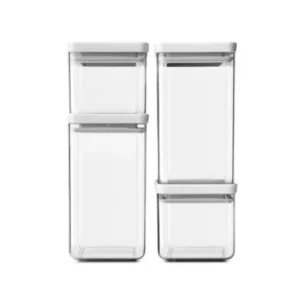 Brabantia Matförvaring TASTY PLUS, set i 4 delar, ljusgrå, plast