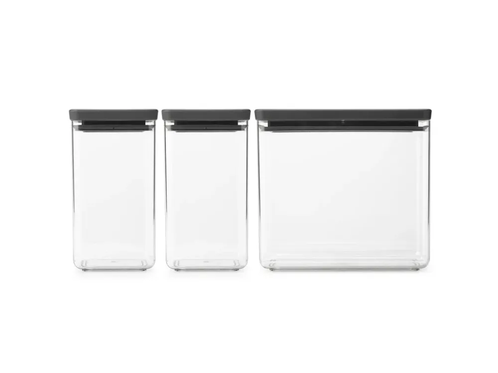 Brabantia Matförvaring TASTY PLUS, set i 3 delar, mörkgrå