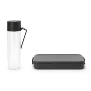 Brabantia Matlåda och vattenflaska i set MAKE & TAKE mörkgrå