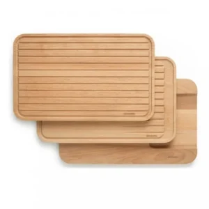 Brabantia Skärbräda, set i 3 delar, brun, trä