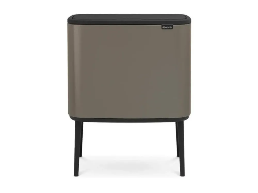 Brabantia Soptunna med trycklock BO 3 x 11 l, platina