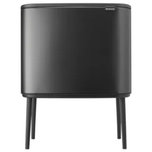 Brabantia Soptunna med trycklock BO TOUCH BIN 3x 11 l, mörk grå, stål