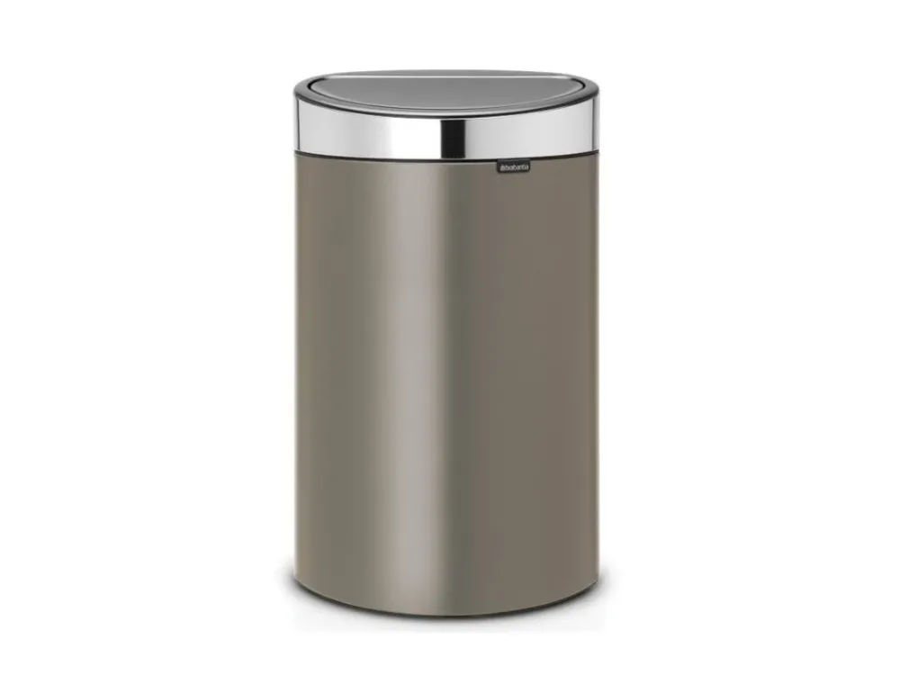 Brabantia Soptunna med trycklock TOUCH BIN NY 40 l, platina matt