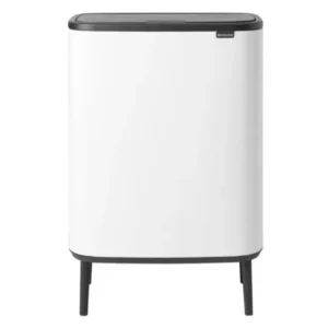 Brabantia Soptunna med trycklock BO HI 2 x 30 l, vit