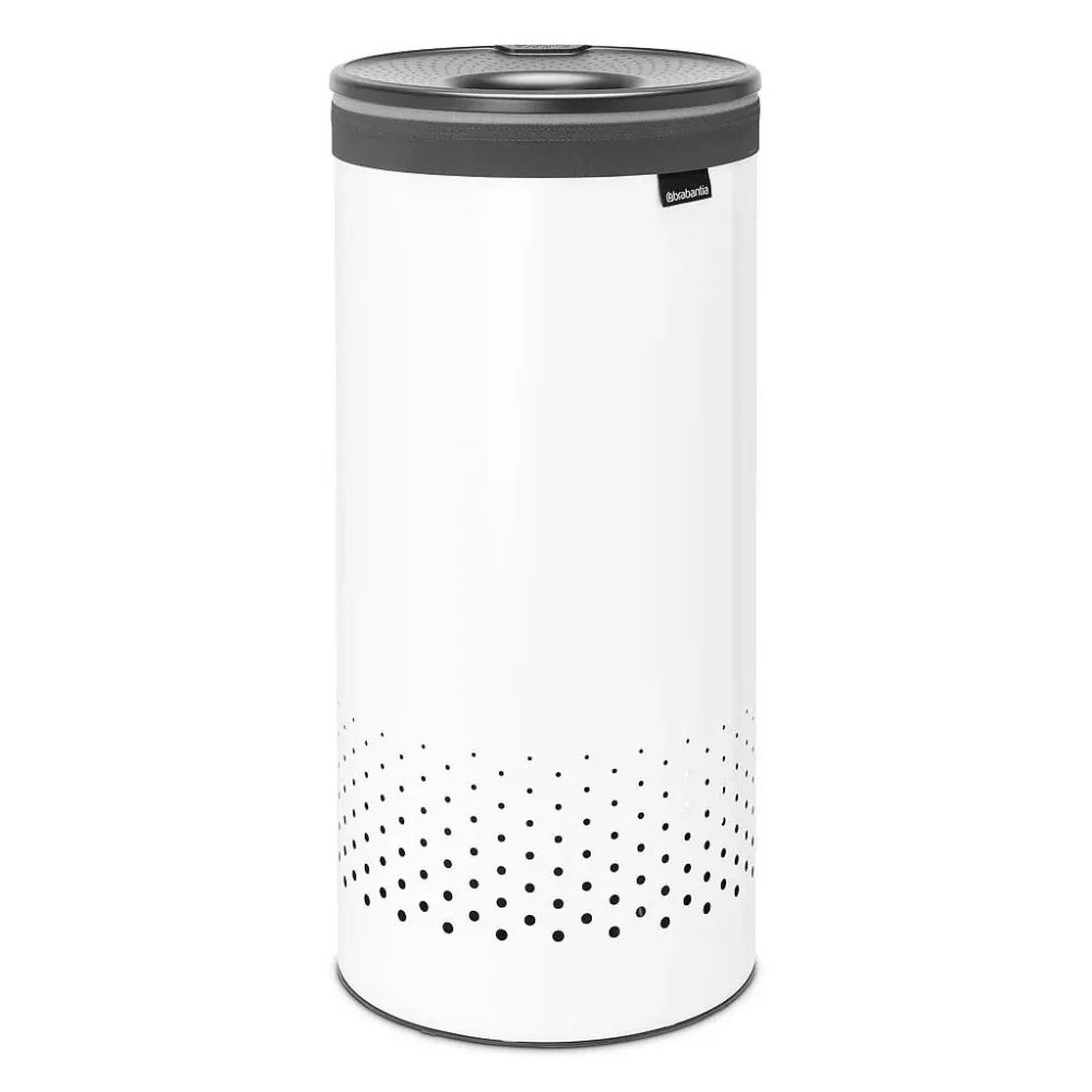 Brabantia Tvättkorg 35 l, med plastlock, vit