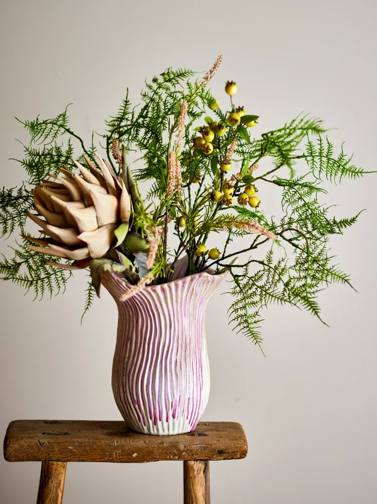 Creative Collection Floral Vas, Ros, Stengods