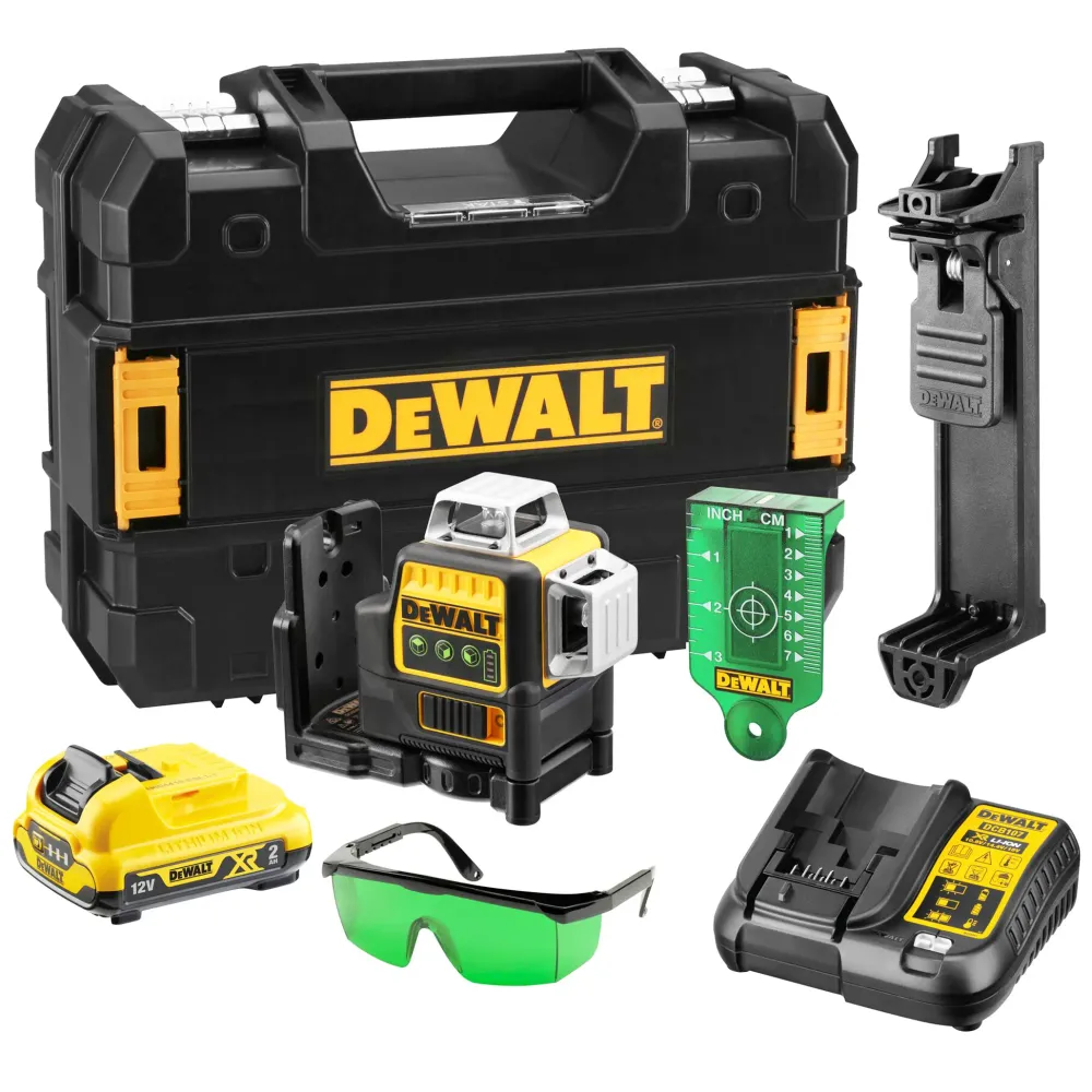 Dewalt DCE089D1G-QW 12V 2Ah grön laserspårare för flera linjer