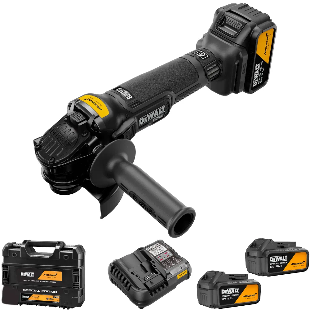 Dewalt McLaren DCG45MP2T-QW 18V 5Ah vinkelslip