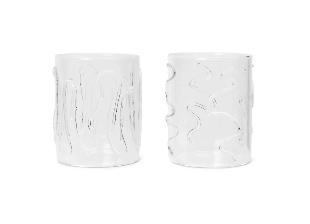 Doodle Glasses Set 2 Tall