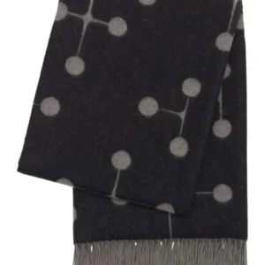 Eames Wool Blanket Dot Pattern - Black
