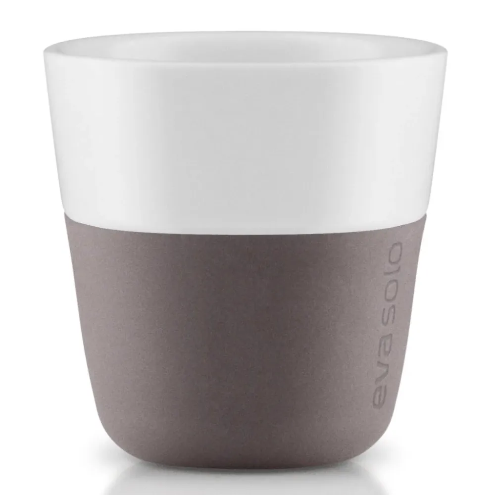Eva Solo Espressokopp 80 ml, set i 2 delar, silikonbelagd, grå