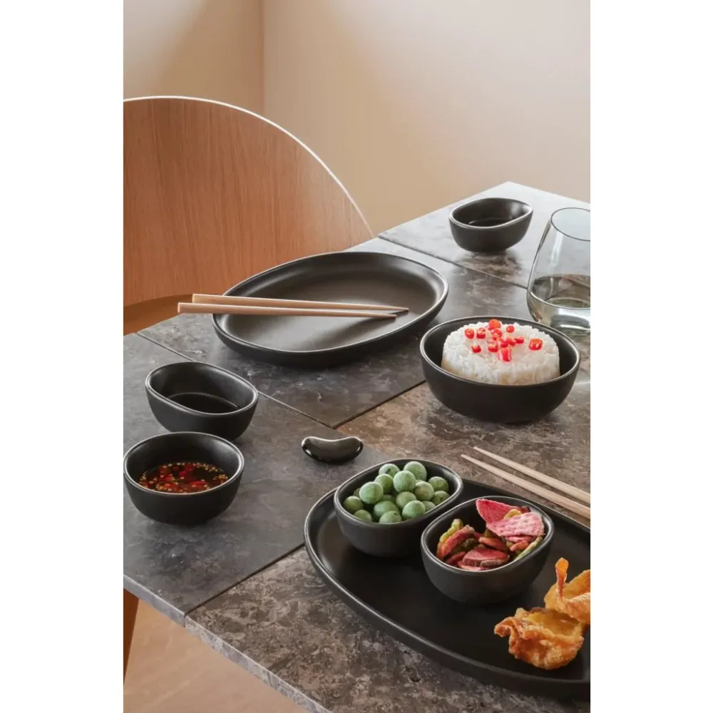Eva Solo Middagstallrik NORDIC KITCHEN 26 cm, oval, svart, stengods