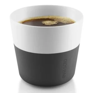 Eva Solo Mugg 230 ml, set i 2 delar, med silikonöverdrag, kolsvart