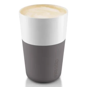 Eva Solo Mugg 360 ml, set i 2 delar, med silikonöverdrag, grå