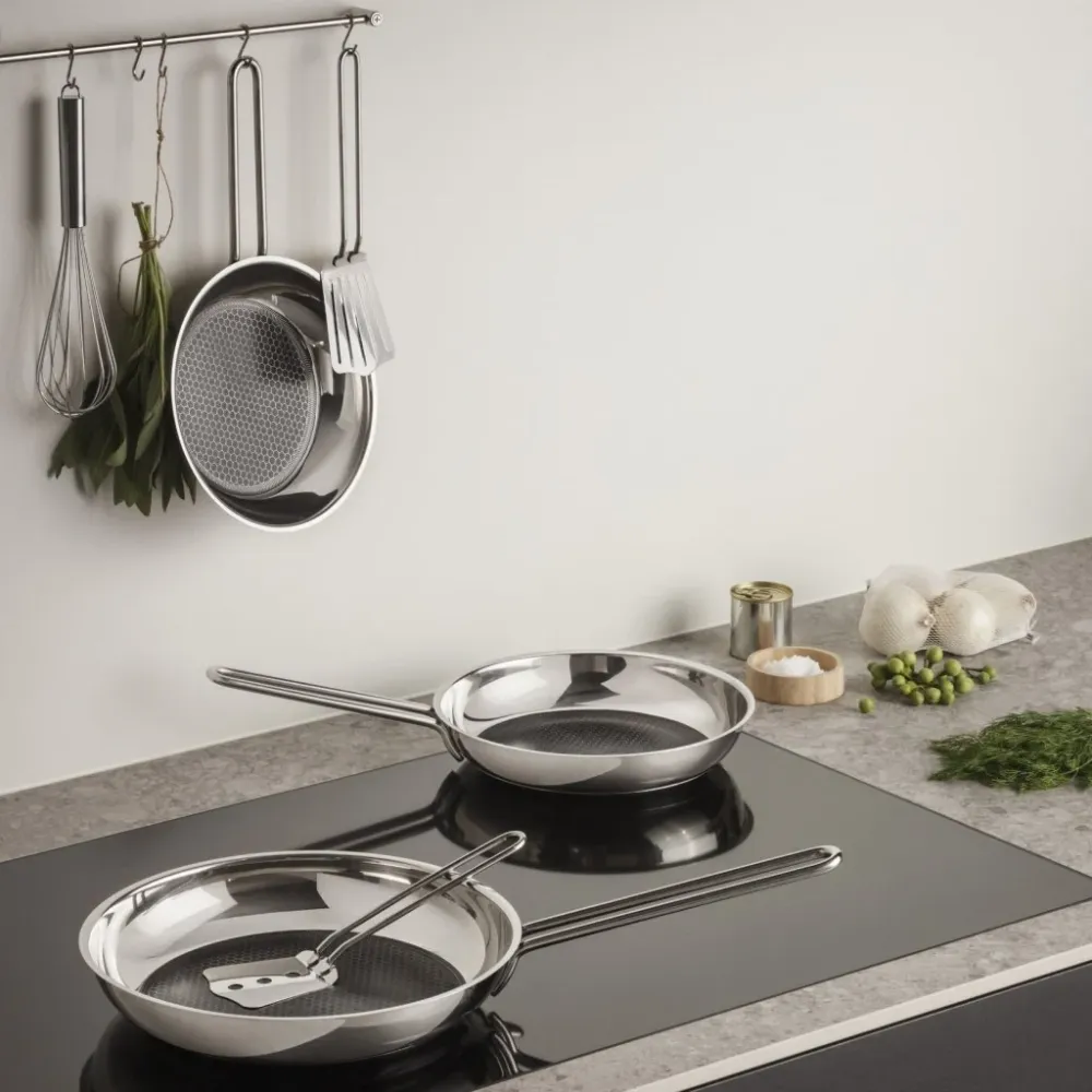 Eva Solo Non-stick stekpanna SLIP-LET CERAMIC 28 cm, silver, rostfritt stål
