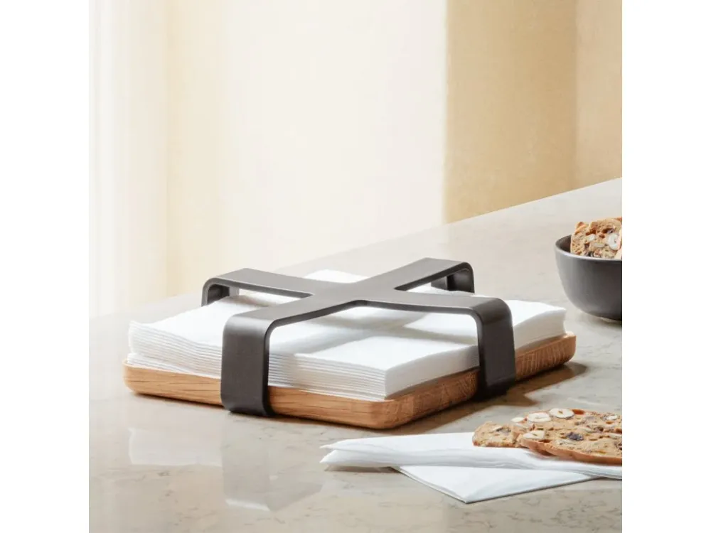 Eva Solo Servetthållare NORDIC KITCHEN 19 x 5 cm, svart, plast/bambu