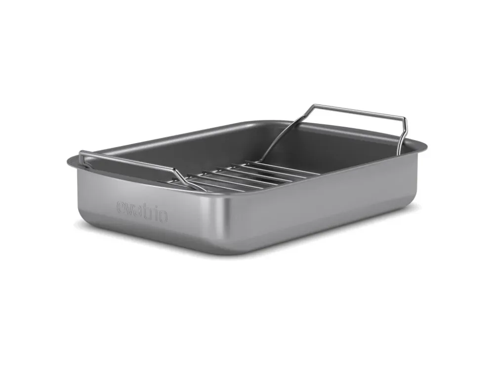 Eva Solo Stekplåt PROFESSIONAL 26 x 19 cm, med galler, grå, aluminium