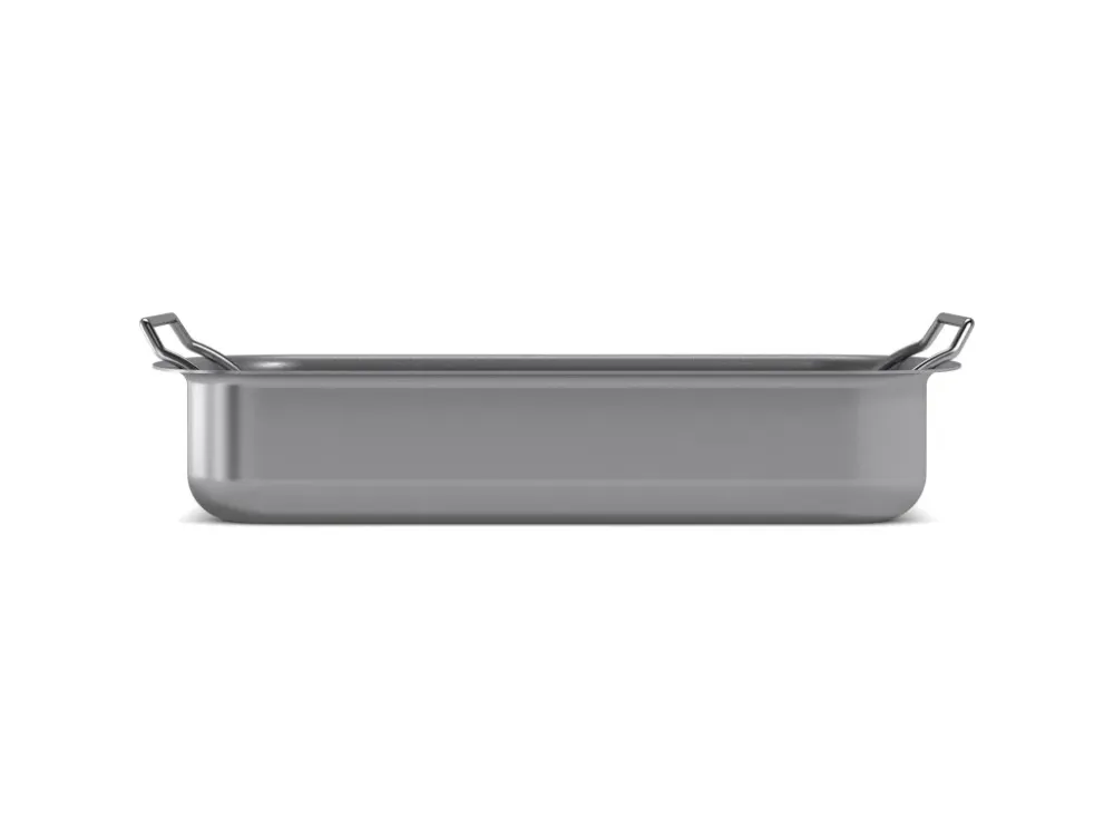 Eva Solo Stekplåt PROFESSIONAL 26 x 19 cm, med galler, grå, aluminium