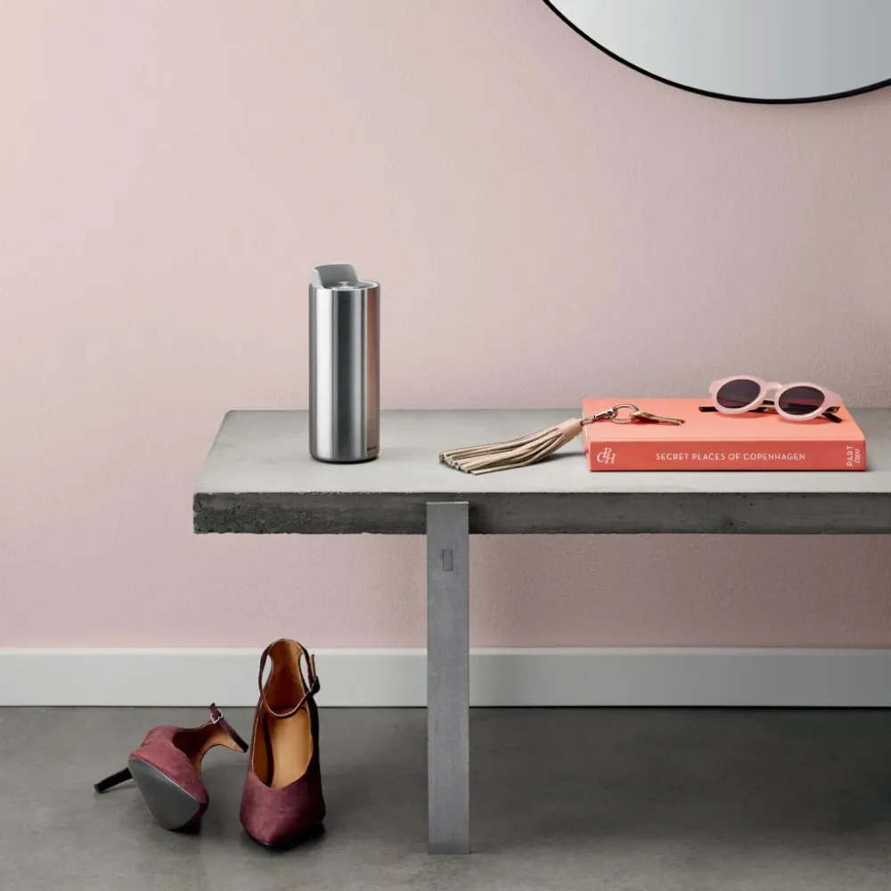 Eva Solo Termosmugg URBAN TO GO 350 ml, marmorerad grått lock, rostfritt stål