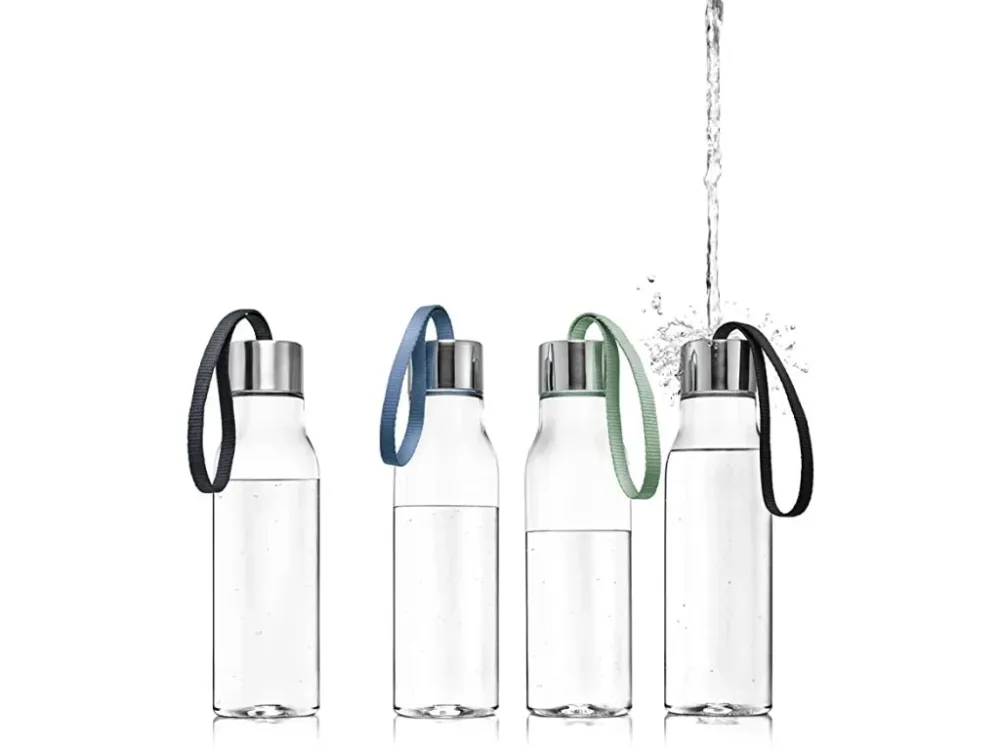 Eva Solo Vattenflaska 500 ml, med svart rem, plast