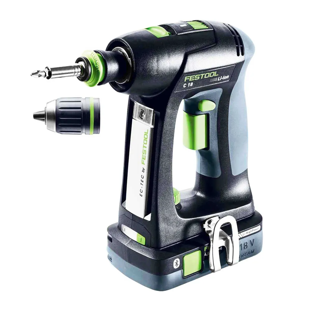 Festool C 18 HPC 4.0 I-Plus 18V 4Ah borrskruvdragare