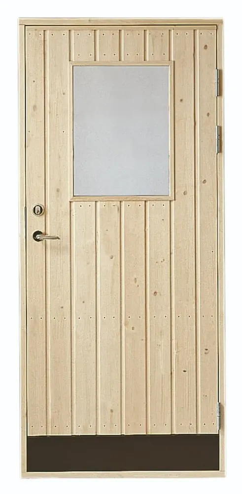 FÖRRÅDSDÖRR RAK 18° 09X20 HÖGER MED GLAS OBEHANDLAD