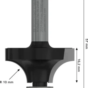 FRÄSSTÅL AVRUNDNINGSFRÄS MED KULLAGER HM R10 8MM SKAFT