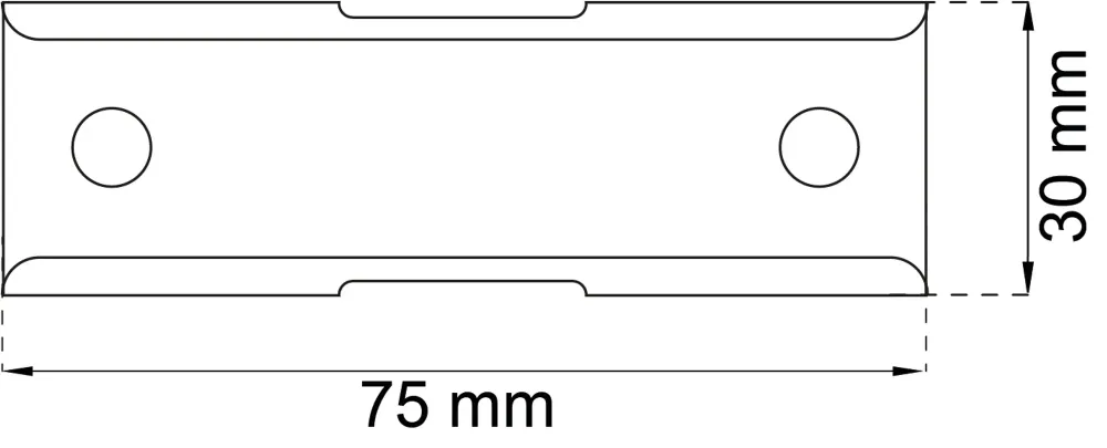 GARDINBESLAG 420-H2 VIT 75MM 2ST