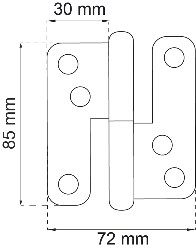 GÅNGJÄRN 1222 85MM G ALV VÄNSTER