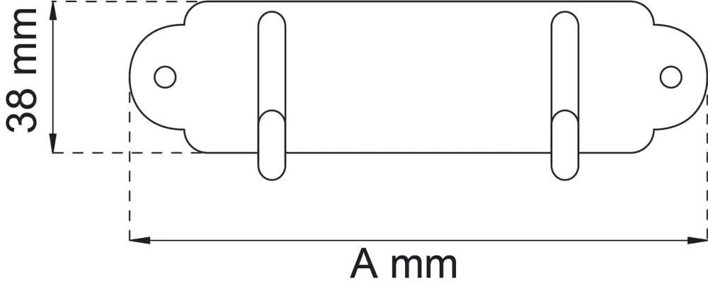 HANDDUKSHÄNGARE 1804-4 KROM 38X340MM