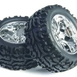 Hjul Komplett, Truggy, Krom, 2 St