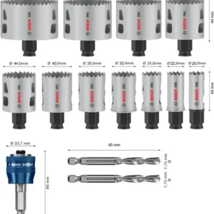 HÅLSÅGSATS BOSCH MULTI MATERIAL 20-76MM 14 DELAR
