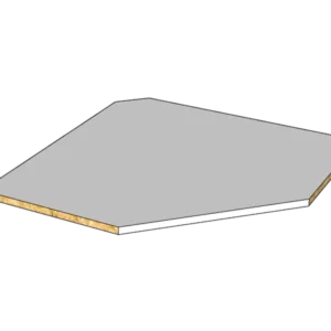 HYLLPLAN VIT HÖRNSKÅ P I9 550X861MM