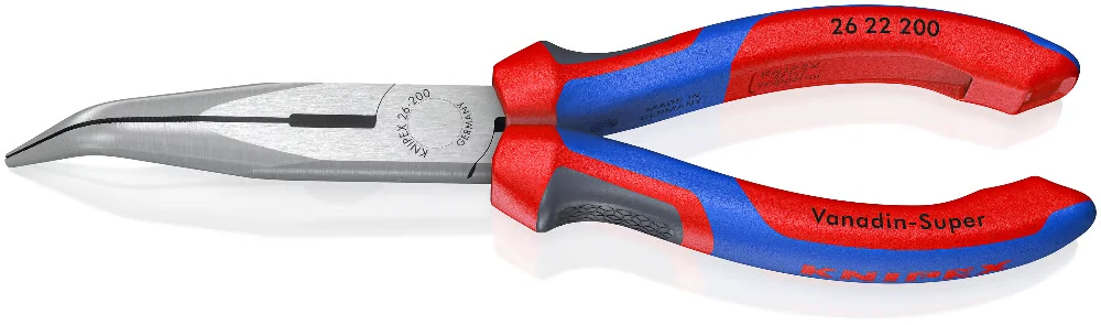 Knipex Spetstång med långa käftar, böjd - 26 22 200