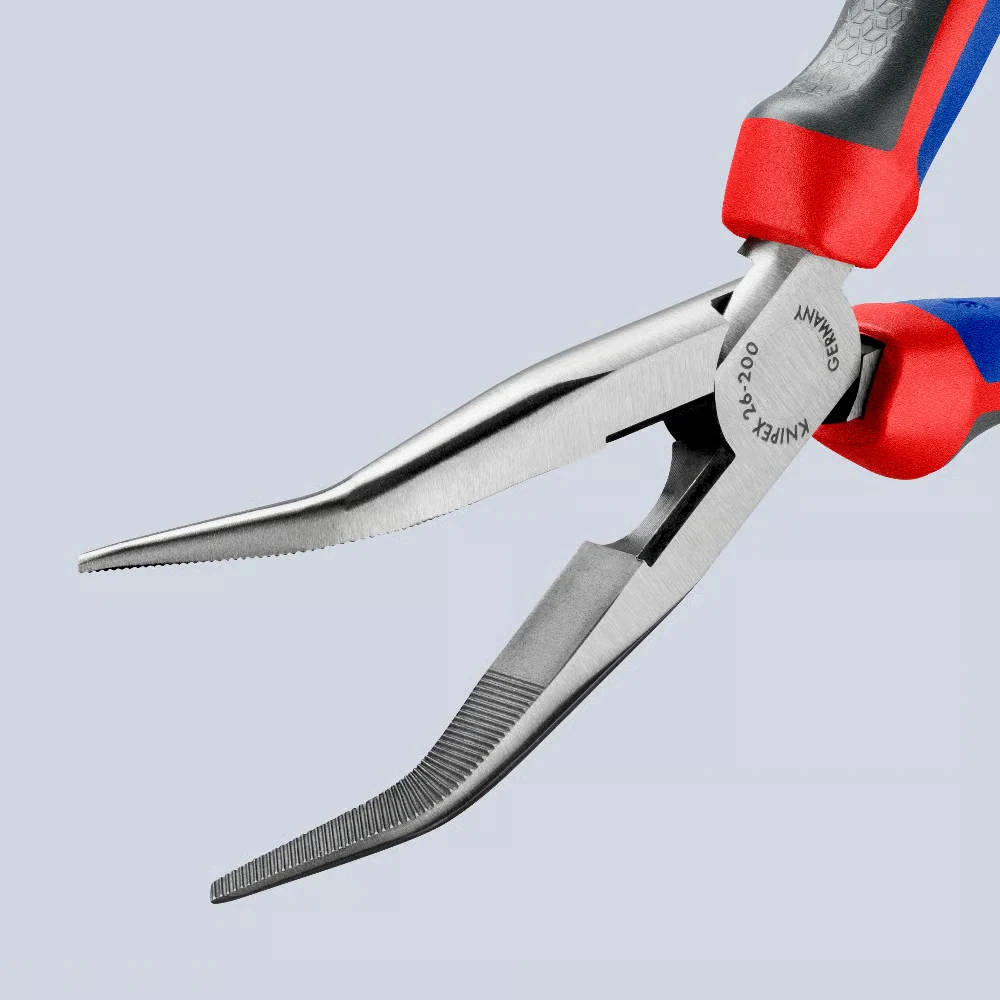 Knipex Spetstång med långa käftar, böjd - 26 22 200