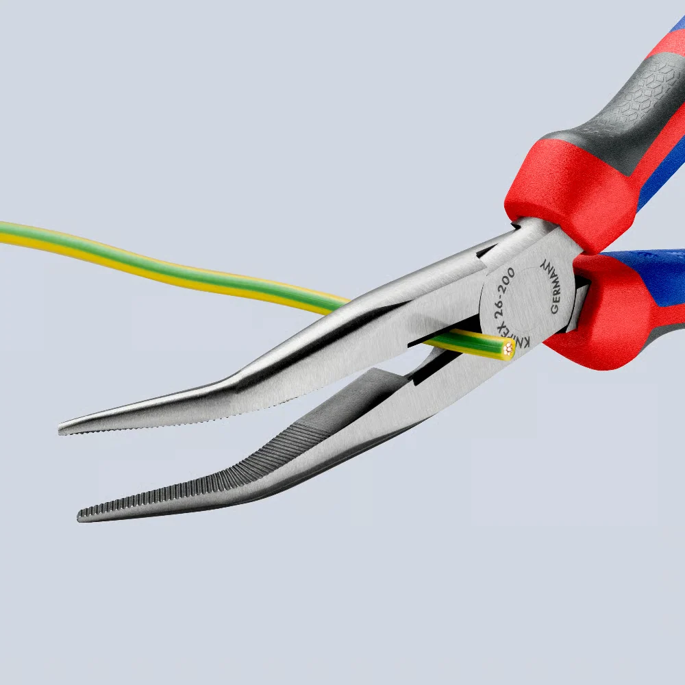 Knipex Spetstång med långa käftar, böjd - 26 22 200