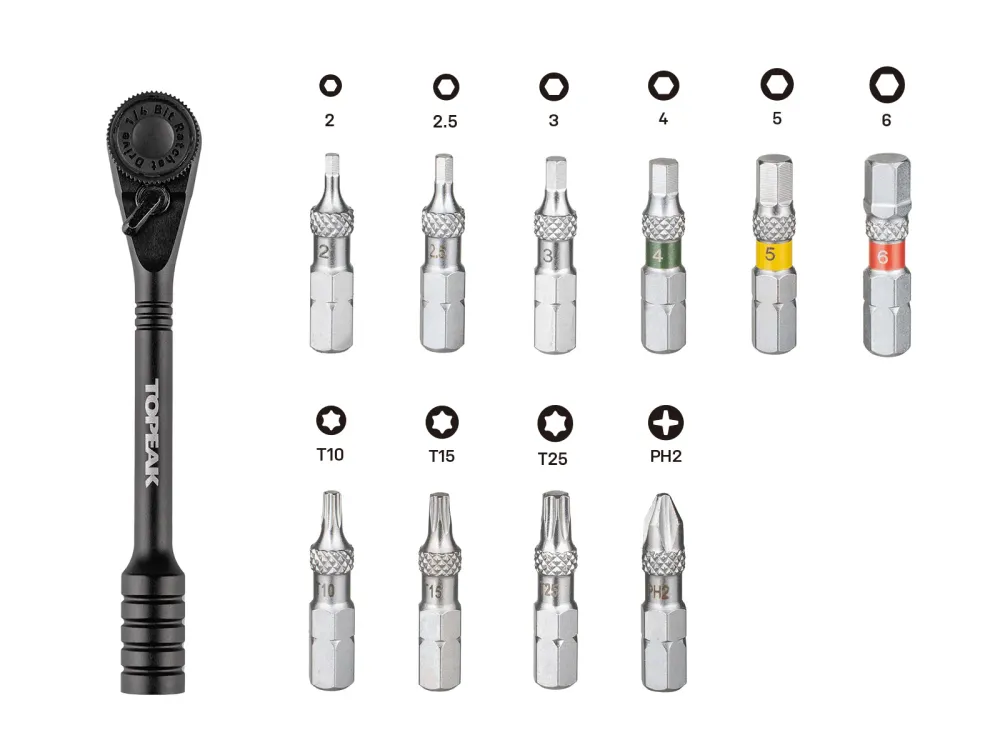 Kompakt spärrnyckel TOPEAK RATCHET ROCKET ESSENTIAL Svart