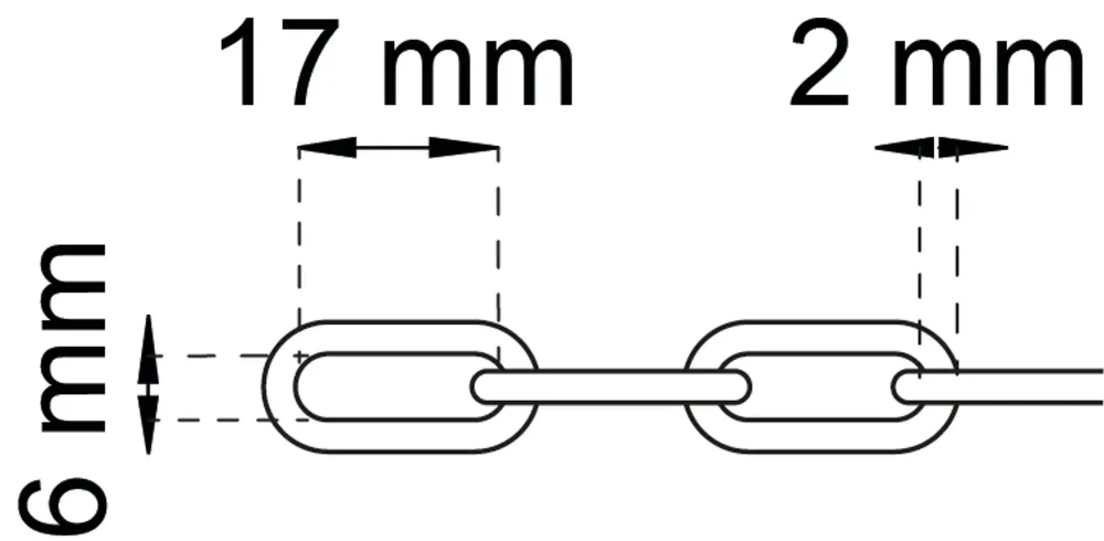KÄTTING 400-2 SVART 2M