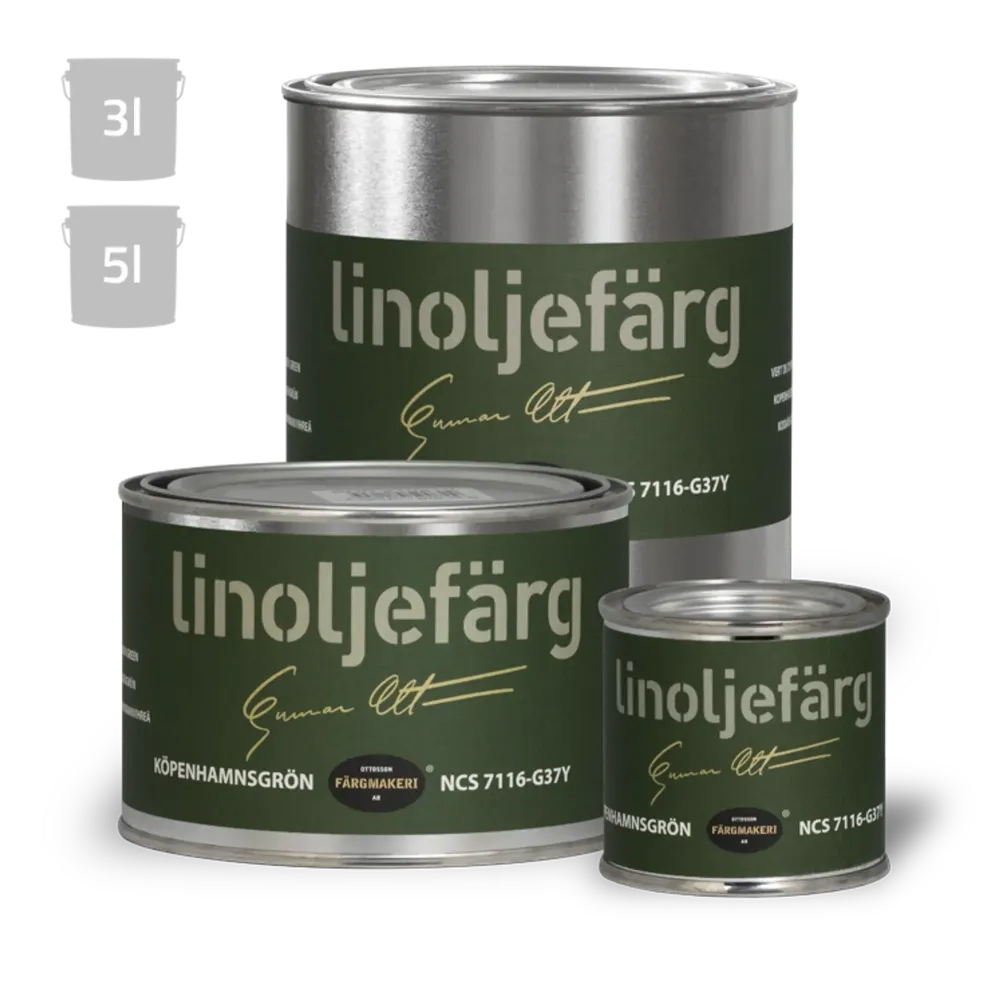 LINOLJEFÄRG KÖPENHAMNSGRÖN 1,0L OTTOSSON