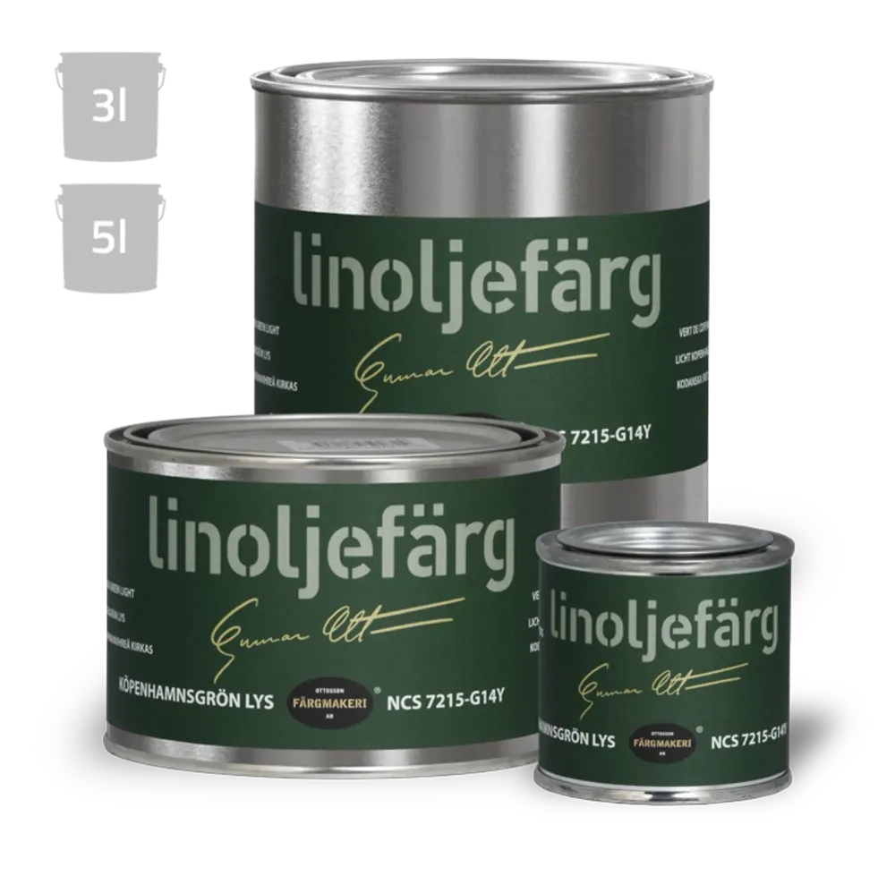 LINOLJEFÄRG KÖPENHAMNSGRÖN LYS 1,0L OTTOSSON