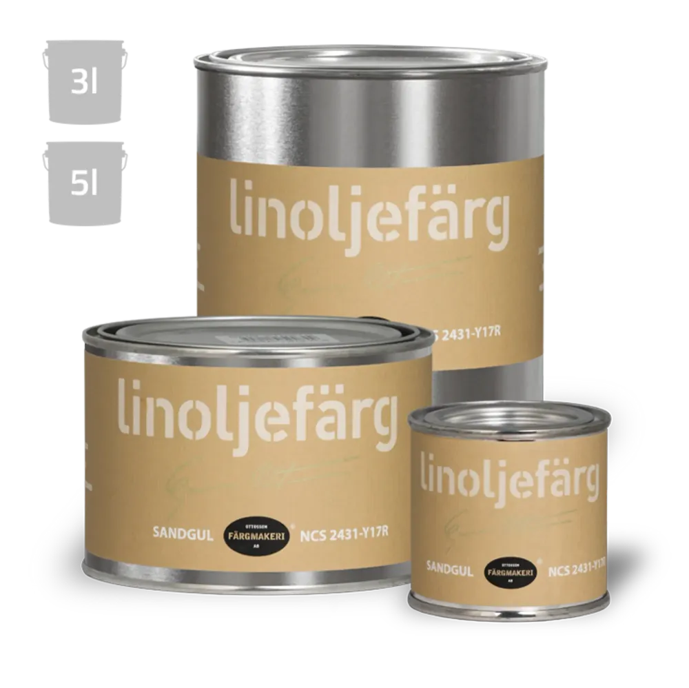 LINOLJEFÄRG SANDGUL 0,5L OTTOSSON