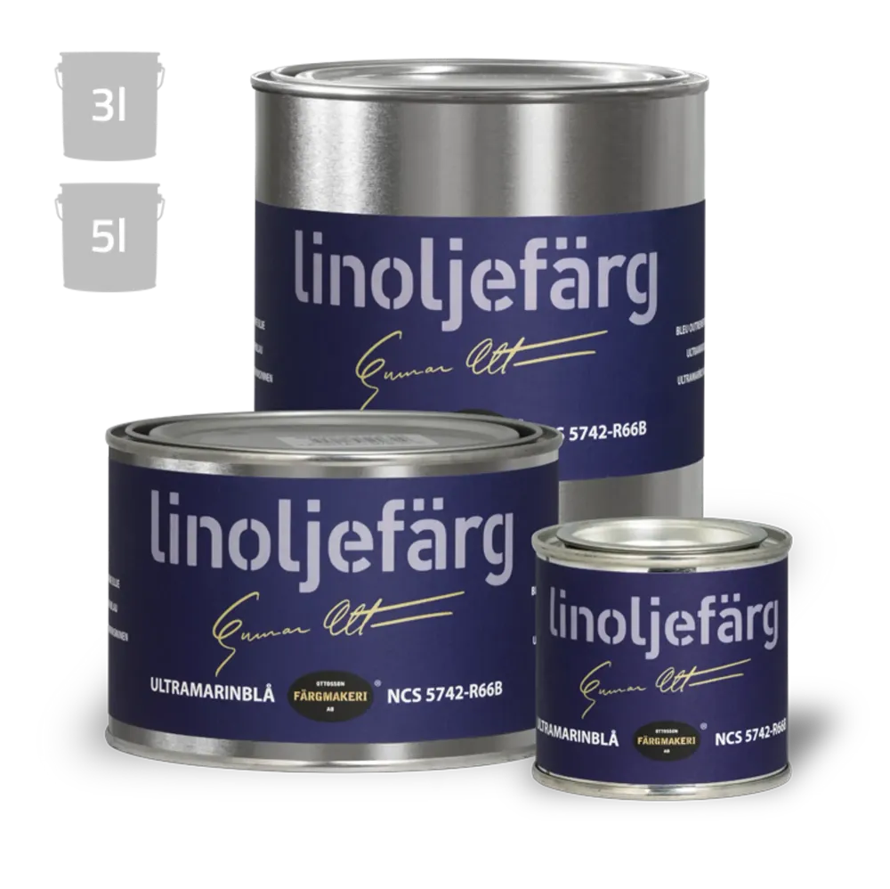 LINOLJEFÄRG ULTRA MARINBLÅ 0,5L OTTOSSON