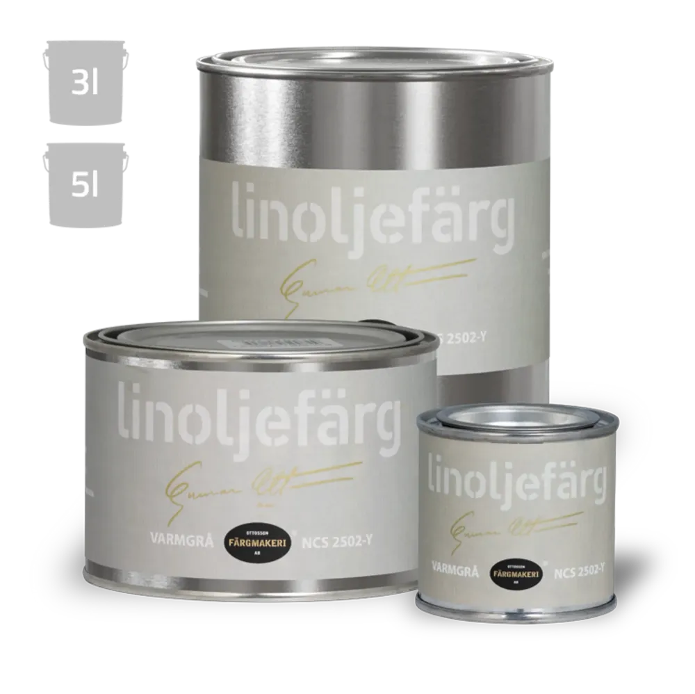 LINOLJEFÄRG VARMGRÅ 0,5L OTTOSSON