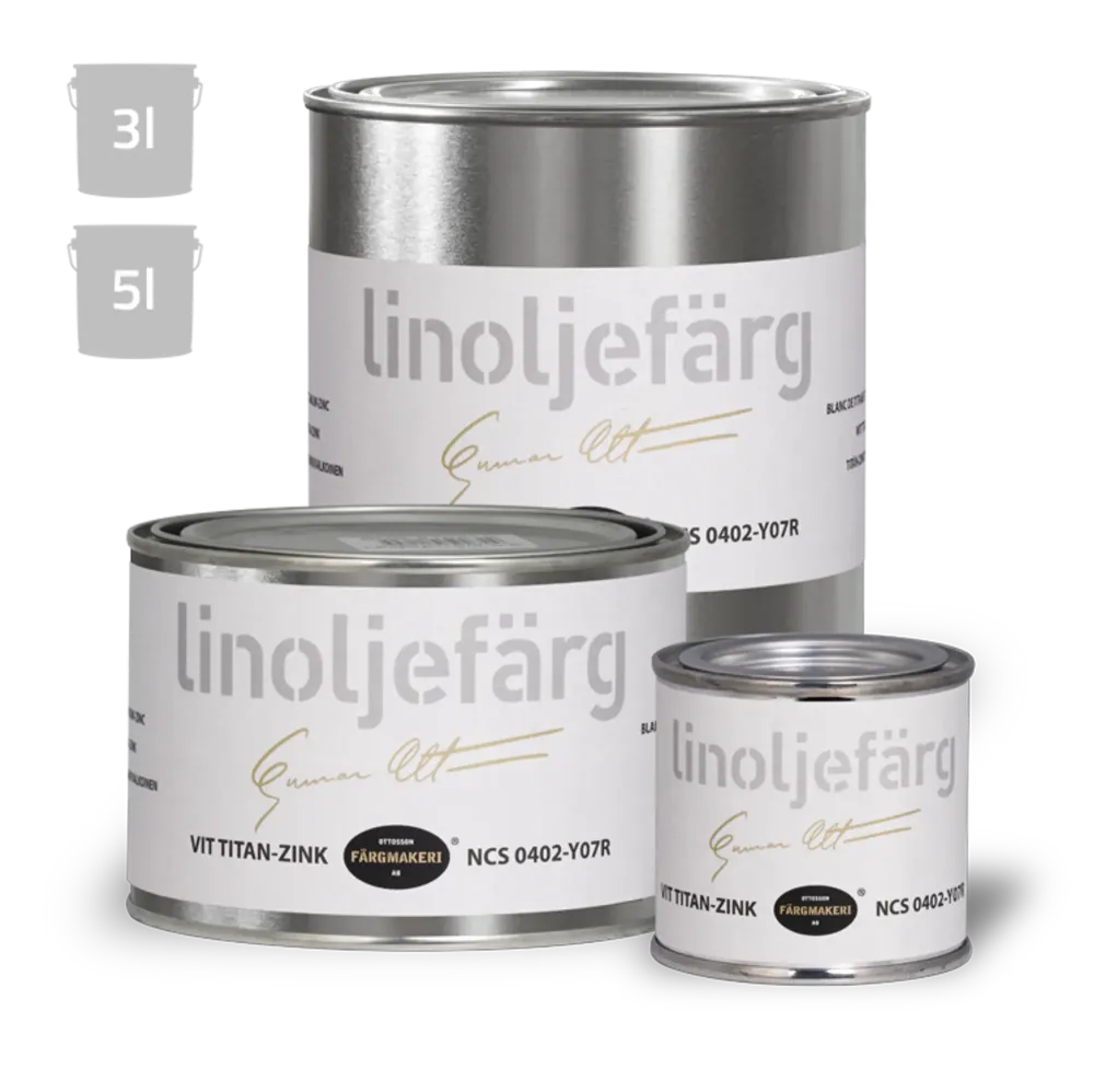 LINOLJEFÄRG VIT TITAN-ZINK 1,0L OTTOSSON